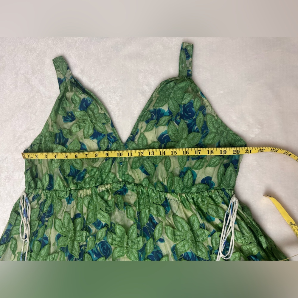 Lane Bryant Green Blue Leaf Print Camisole - Picture 7 of 9
